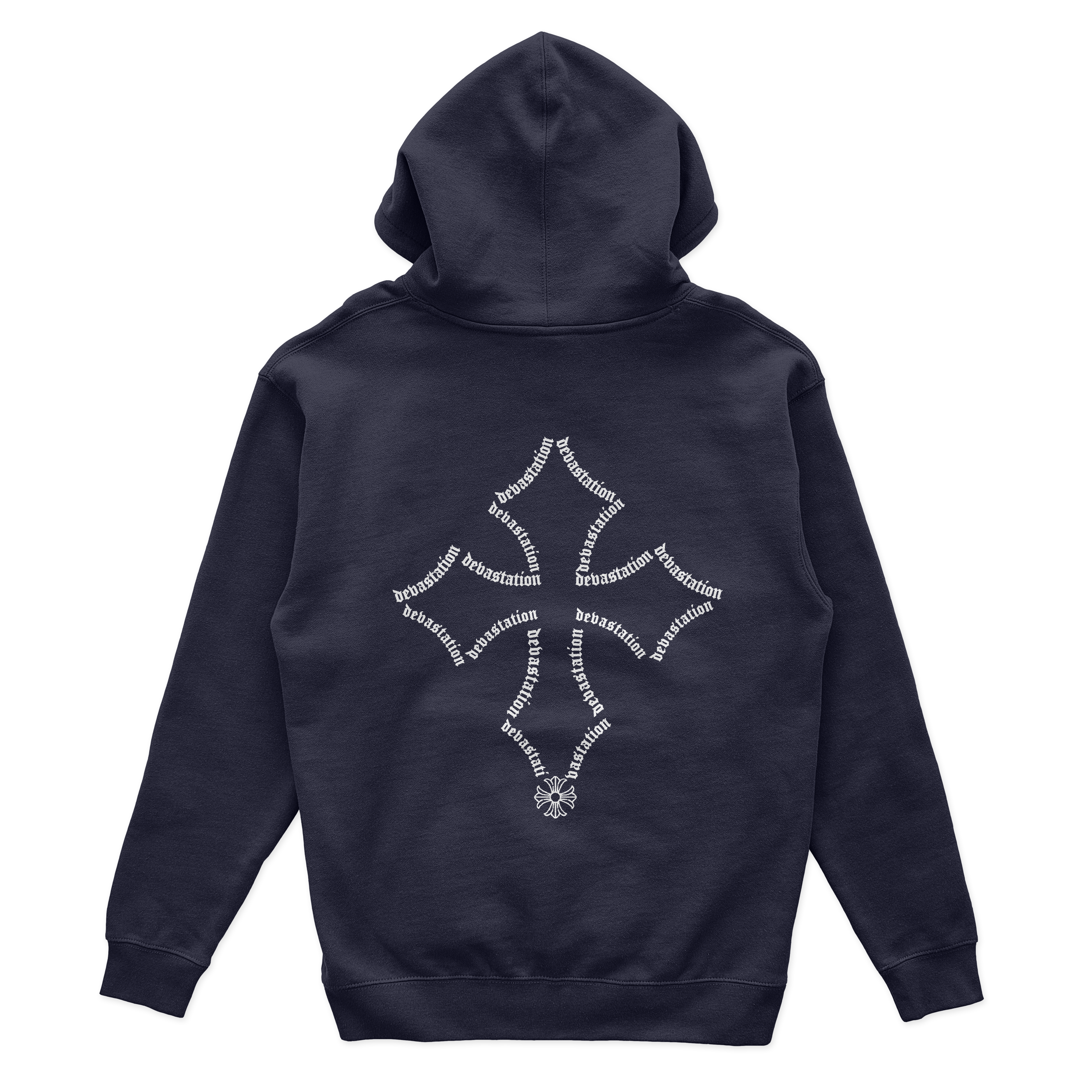 Navy Blue Devastation Hoodie