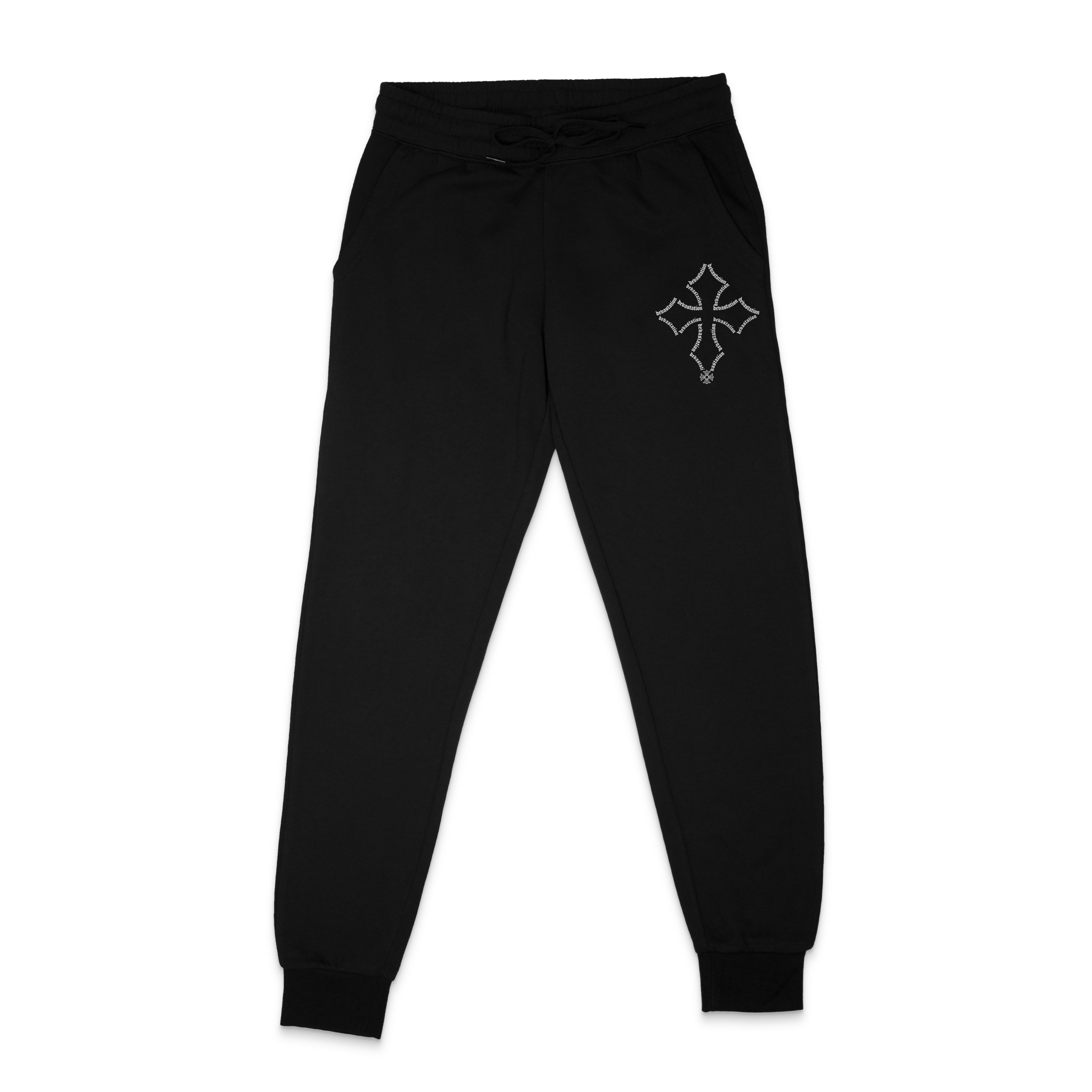 Black Devastation Sweat Pants