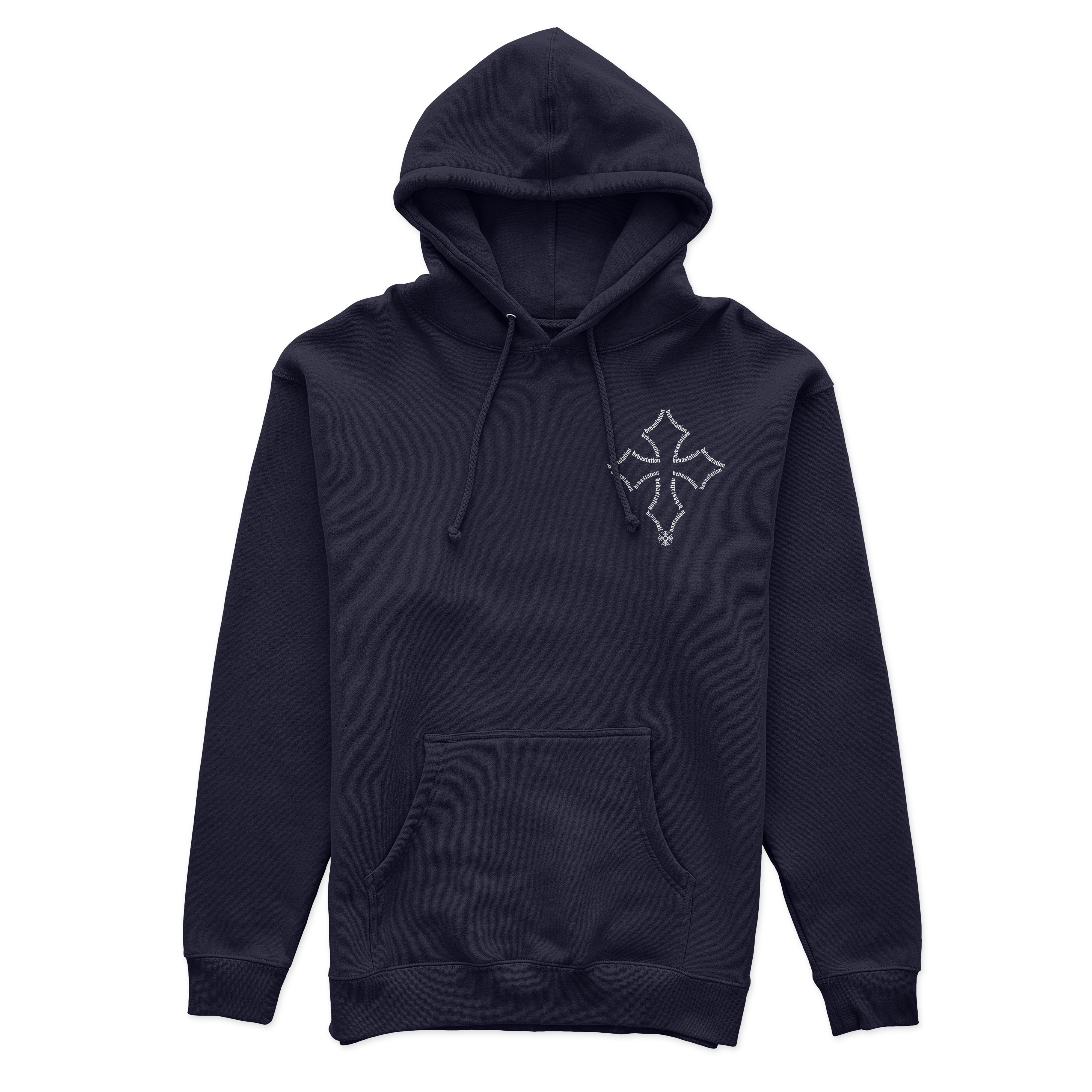 Navy Blue Devastation Hoodie