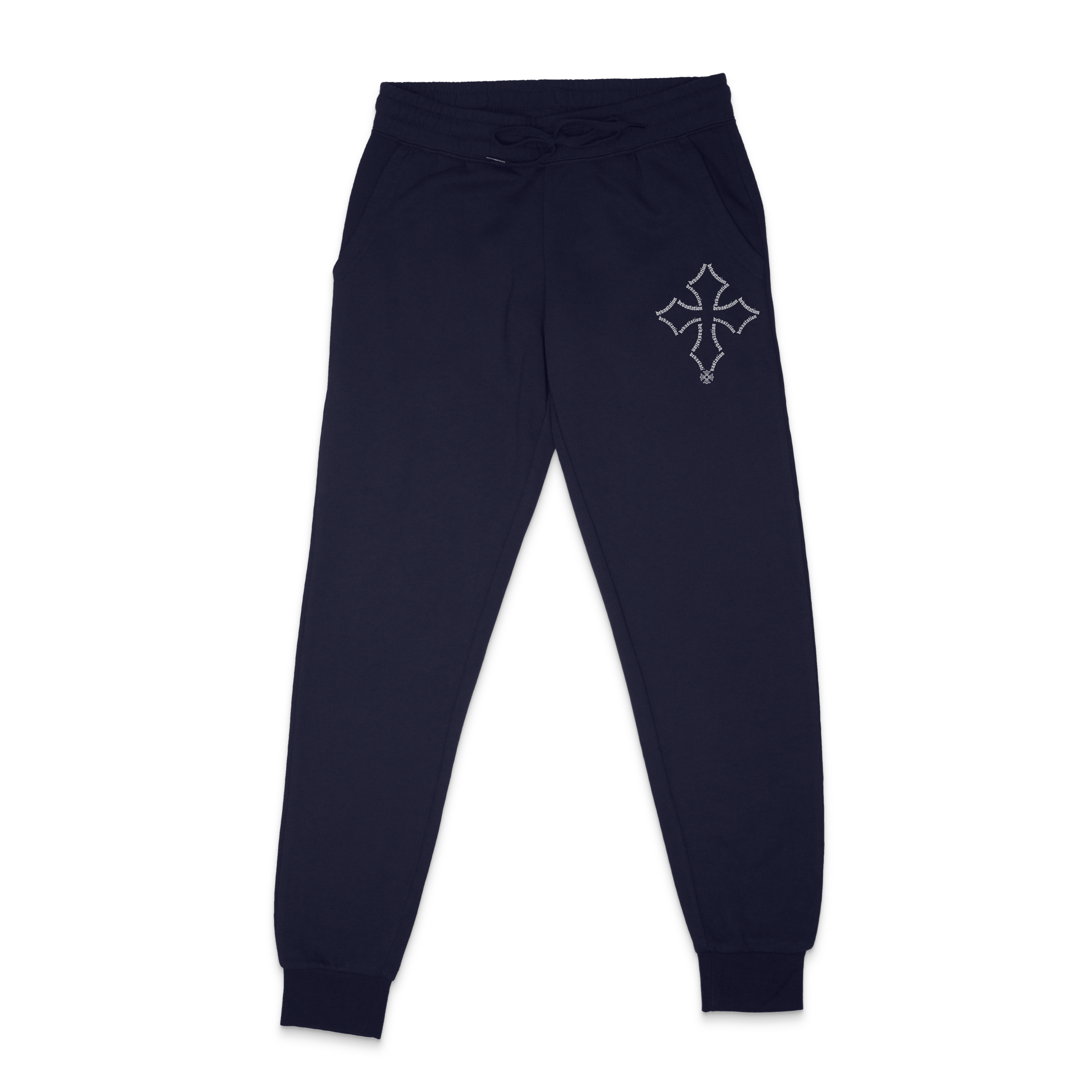 Navy Devastation Sweat Pants