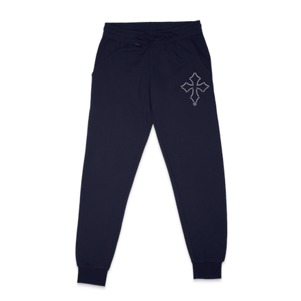 Navy Devastation Sweat Pants